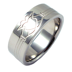 Claddagh Titanium Ring