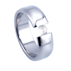 Stone Setting Titanium Ring