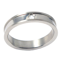 Stone Setting Titanium Ring