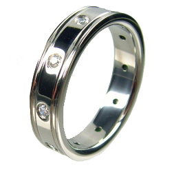 Stone Setting Titanium Ring